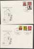 Democratic Republic Germany DDR 1983 Arms 2 FDC - Enveloppes