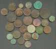 RUSSIA , LOT OF 27 VINTAGE GROUND-FIND COPPER COINS 1730-1900 - Lotes