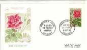 FLOWERS - ROSES FRANCE - VF First Day Cover  - Yvert # 1356 - ORLEANS 8/9 - Rosas