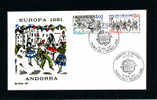 EUROPA    Edifil 313-314   Año 1981    -- MUY NUEVO  - - FDC