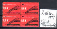 Surcharge Renversée  Zaïre 1977, Léopard, Bloc De 4 Du 907 ** - Unused Stamps