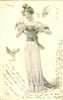 Illustrateurs- Ref B15 - Illustrateur  W Braun - Femme Et Oiseaux - Theme Femmes  -  Carte Bon Etat - - Braun, W.