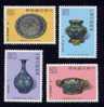 1981 Ancient Chinese Art Treasures Stamps - Enamel Cloisonne Dragon Vase Wine - Porcelaine