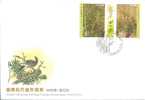 FDC(B) Taiwan 2010 Taiwanese Painting Stamps Magnifier Philately Day Gutter Loquat Fruit Bird Pear Elephant’s Ear Bamboo - FDC