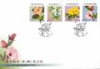 FDC Taiwan 2009 Flower Stamps (I)  Flora Tea - Other & Unclassified