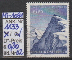 1961 - ÖSTERREICH - SM "75 Jahre Sonnblick-Observatorium" S 1,80 Ultramarin - O  Gestempelt - S. Scan (1133o  02   At) - Oblitérés