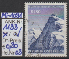 1961- ÖSTERREICH - SM "75 Jahre Sonnblick-Observatorium" S 1,80 Ultramarin - O  Gestempelt - S.Scan (1133o  03   At) - Gebraucht