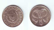 Cyprus 5 Cents 2004 - Cyprus