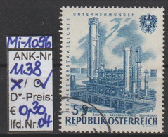 1961 - ÖSTERREICH - SM A.Satz "15 Jahre Verstaatl. Unternehmen" 5 S Dkl'blau -  O  Gestempelt -  S.Scan (1138o 04   At) - Used Stamps
