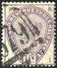 Great Britain #99 (SG #188) Used 1-1/2p Lilac Victoria From 1884 - Oblitérés