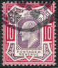 Great Britain #137 (SG #253) XF Used 10p Carmine & Dull Purple King Edward VII From 1902 - Usados