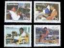 South Africa Namibia 1992 Integration Of Dsiabled Stamps Wheelchair Mat Textile Flower - Handicaps