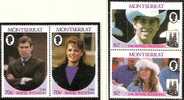 MONTSERRAT - 1986 Andrew And Sarah Royal Wedding. Scott 615-6. MNH ** - Montserrat
