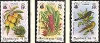 MONTSERRAT - 1985 Flowers And Birds. Scott 551-3. MNH ** - Montserrat