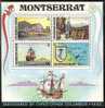 MONTSERRAT - 1973 Discovery Souvenir Sheet - Sailing Ships, Explorers. Scott 295a. MNH ** - Montserrat