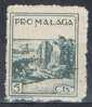 Pro MALAGA, 5 Cts,  Variedad Papel Blanco Opaco, Guerra Civil * - Vignetten Van De Burgeroorlog