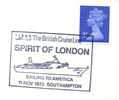 Great Britain 1972 Southampton Special Cancel On Cover The British Cruise Line "Spirit Of London" Sailing To America - Schiffahrt