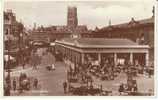 Doncaster UK, Market Place, Autos, Animated Street Scene, On C1920s/30s Vintage Postcard, WWII Censor Mark - Leeds