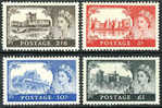 Great Britain #309-12 Mint Never Hinged Complete Castle Set From 1955 (1st Issue) - Unused Stamps