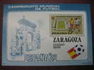 Real Zaragoza La Romareda Estadio Stadium Sede Mundial Futbol 1982 Football World Championship Hojita Bloque Block Sheet - Blocs & Feuillets