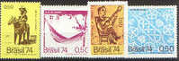 BRÉSIL 1974 - ART ET CULTURE (4) - Unused Stamps