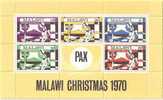 Malawi, Serie 5 SG363-367 In Block, Year 1970, SG MS 368, Christmas, MNH/PF - Malawi (1964-...)
