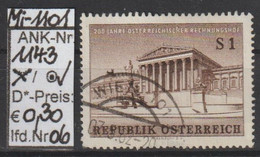 1961 -  ÖSTERREICH - SM "200 Jahre Österreichischer Rechnungshof" - O Gestempelt -  Siehe Scan (1143o 06   At) - Gebruikt