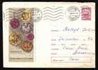 THE ROMANIAN COINS  NUMISMATIC  ON COVER  ENTIER POSTAUX 1964 RARE MAILED! - Monete