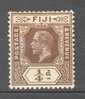 Fiji 1916 SG. 125   1/4d. King George V MH* - Fidschi-Inseln (...-1970)