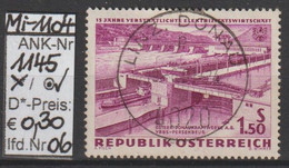 1962 - ÖSTERREICH - SM A.Satz  "15 Jahre Verstaatl. E-Wirtschaft" S 1,50 Violett - O  Gestempelt - S.Scan (1145o 06  At) - Gebraucht