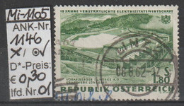 1962 - ÖSTERREICH - SM A.Satz "15 Jahre Verstaatl. E-Wirtschaft" S 1,80 Grün - O   Gestempelt - S.Scan (1146o 01   At) - Gebraucht