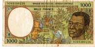 BILLET CENTRE AFRIQUE - BANQUE DES ETATS DE L"AFRIQUE CENTRALE - P.302F - 1993 - CAFEIER - COUPE DE BOIS - Zentralafrik. Rep.