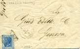 LETTERA S/testo Da GRAGLIA (Vercelli) Numerale Per GENOVA Del 5.8.1876 Con 20 Cent. - Used