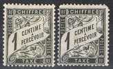 Francia , 2 Sellos Tasa Num 10 * - 1859-1959.. Ungebraucht