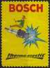 BOSCH Spark Plug CAR ENGINE MOTOR - Cover Stamp - CINDERELLA LABEL VIGNETTE - Electricidad