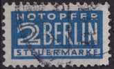 Berlin STEUERMARKE (Notopfer) - Revenue Stamps - Other & Unclassified