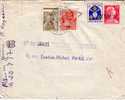 MULLER - PARIS XV-LINEAIRE EN ANNULATION-AVECTAXE- DU 22-7-1957 - 1859-1959 Lettres & Documents