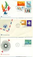 United Nations New York 7 FDC Definitive Issue Air Mail Dauerserie - Verzamelingen & Reeksen