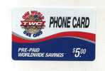 - TELECARTE USA . TWC PHONE CARD - Sonstige & Ohne Zuordnung