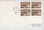 Canada FDC 8-9-1965 Block Of 4 OTTOVA  Sent To Denmark - 1961-1970