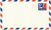 Scott #UXC9, Stylized Eagle, 8-cent Airmail Postal Card Issued 1968 - 1961-80