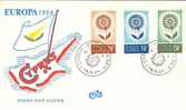 CYPRUS  EUROPA CEPT 1964  FDC - 1964