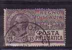 1913-23 - REGNO D'ITALIA - VITT. EM. III - POSTA PNEUMATICA - N. 2 - USATO - VAL. CAT. 45.00€ - Pneumatic Mail