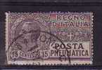 1913-23 - REGNO D'ITALIA - VITT. EM. III - POSTA PNEUMATICA - N. 2 - USATO - VAL. CAT. 45.00€ - Correo Neumático