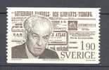 Sweden 1976 Mi. 951    1.90 Kr Geburtstag Von Birthday Of Torgny Segerstedt MNH** - Unused Stamps