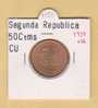 II REPUBLICA  50  CENTIMOS  COBRE  KM#754.1          1.937 #36    EBC/XF     DL-9150 - 50 Centesimi