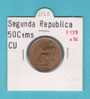 II REPUBLICA  50  CENTIMOS  COBRE  KM#754.1          1.937 #36    SC/UNC    DL-9168 - 50 Centesimi