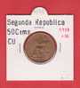 II REPUBLICA  50  CENTIMOS  COBRE  KM#754.1          1.937 #36    SC/UNC    DL-9170 - 50 Centiemen