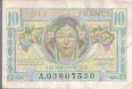 - FRANCE - BILLETS - TRESOR FRANCAIS - TERRITOIRES OCCUPES - 10 F - N° - A. 03607530 - - 1947 Tesoro Francese