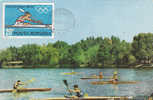 Canoë  Rowing, Maxi Card,carte Maximum Very Rare Obliteration Concordante SNAGOV 1972 Romania. - Canoa